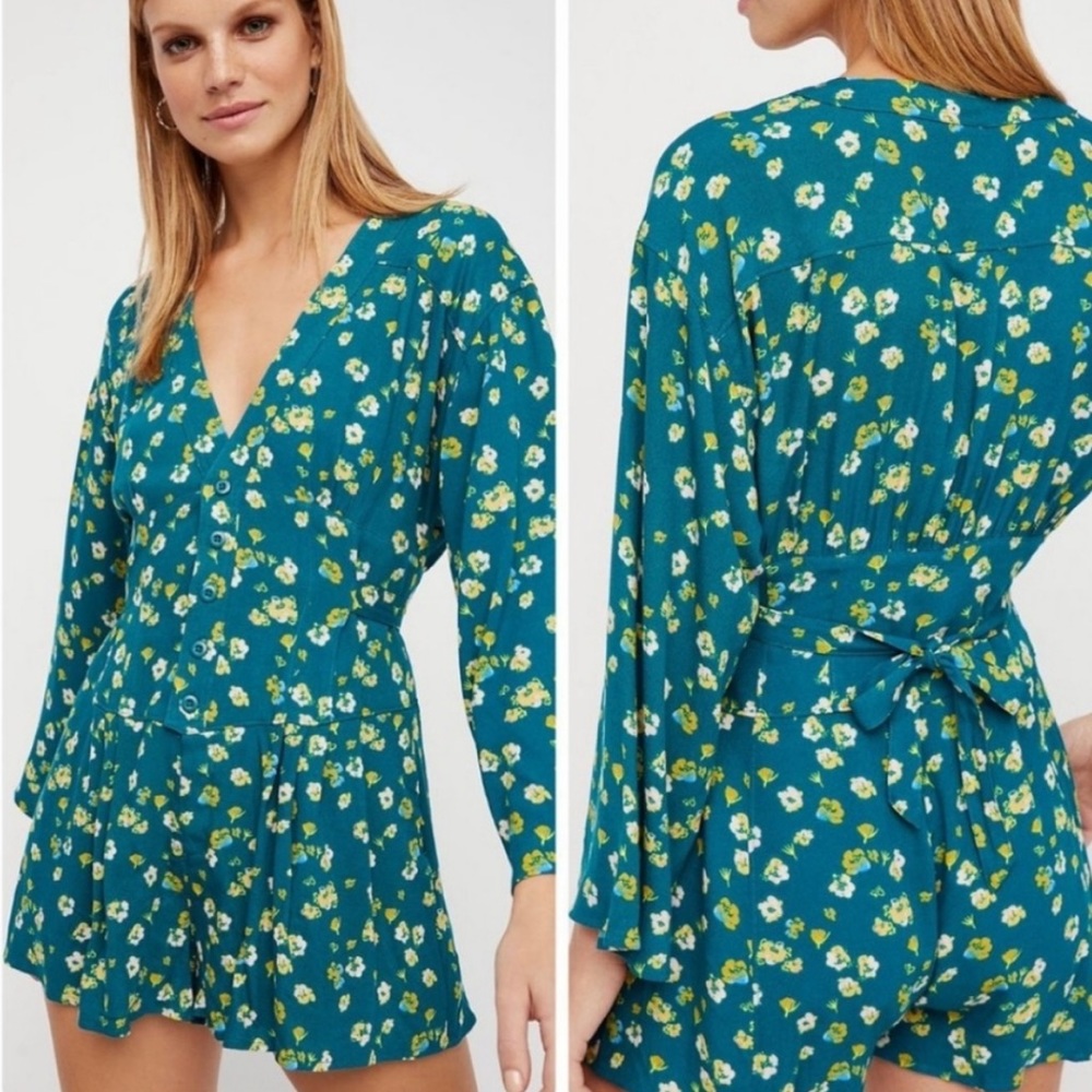 Free People | L'Amour Floral Printed Romper Size 0